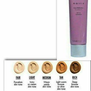 (2) NEW Mally Face Defender Foundation SPF 15 RICH  1.8 oz. FULL SIZE